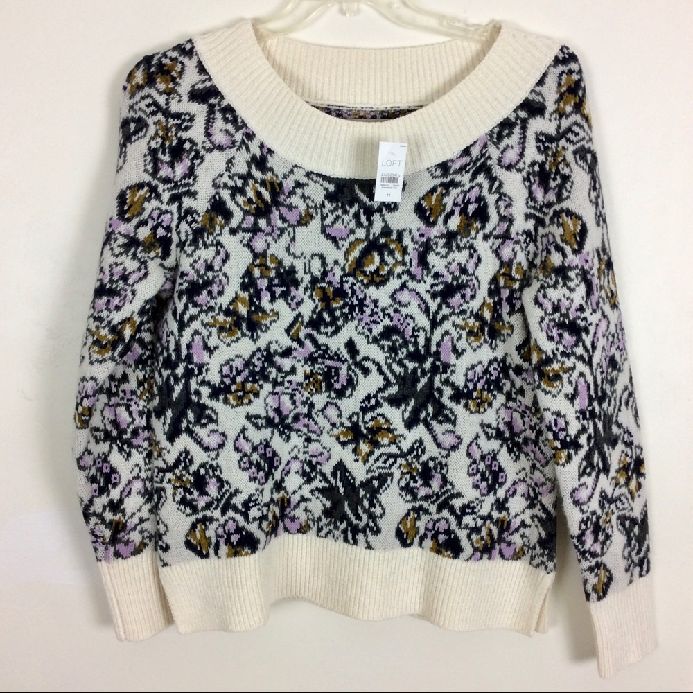 NWT Ann Taylor Loft Floral Sweater Oversized